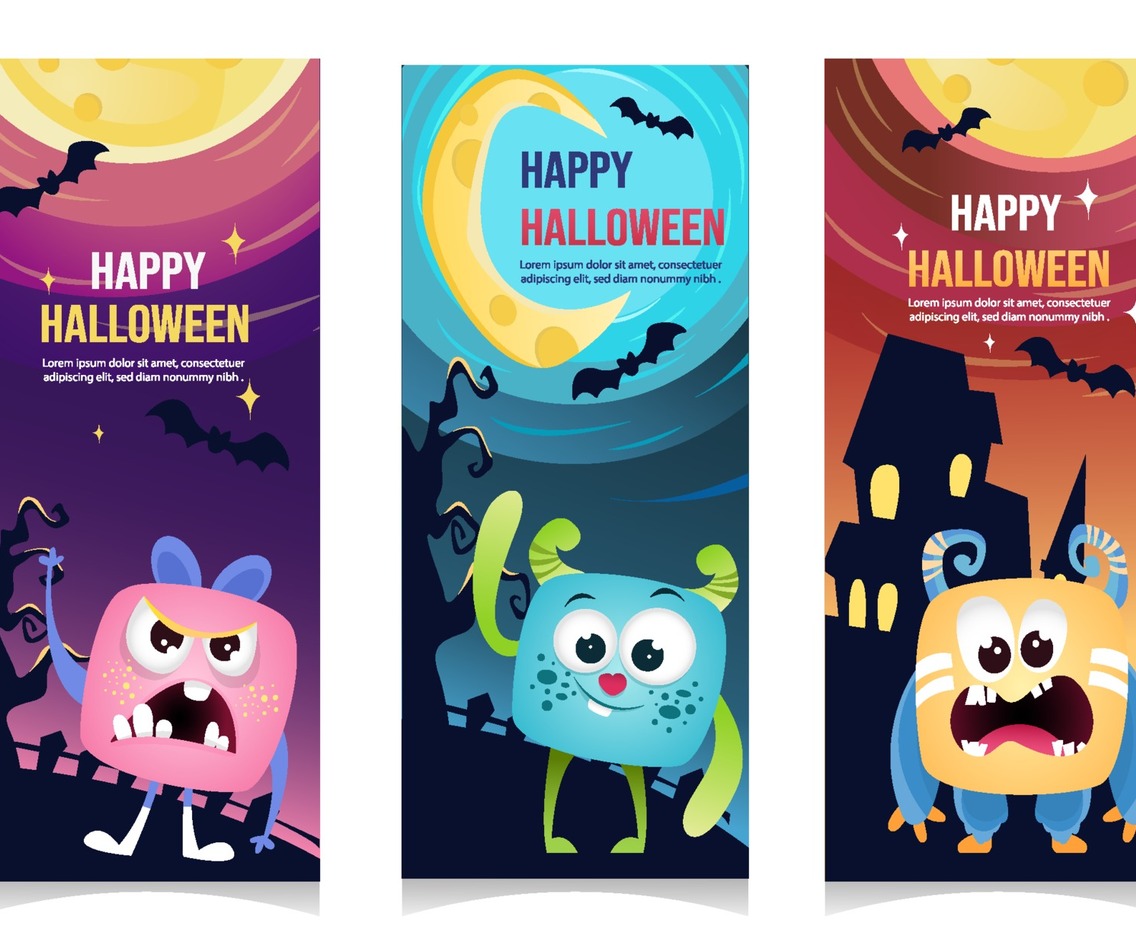 Happy Halloween Banner Set