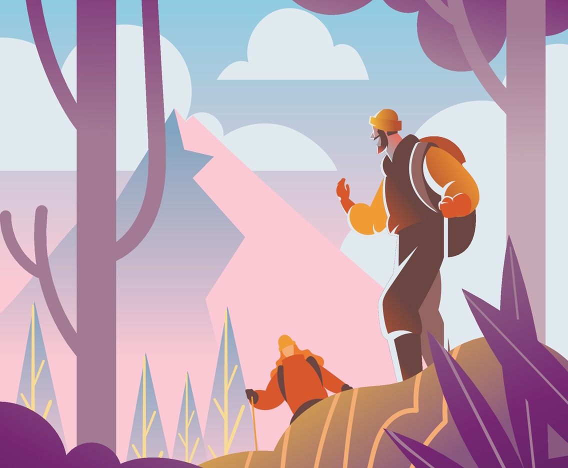 Couple on Hiking Concept