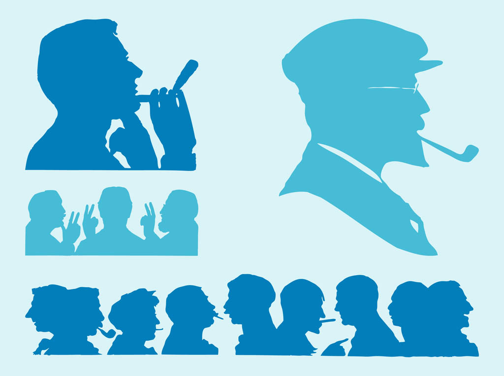 Face Silhouettes Set