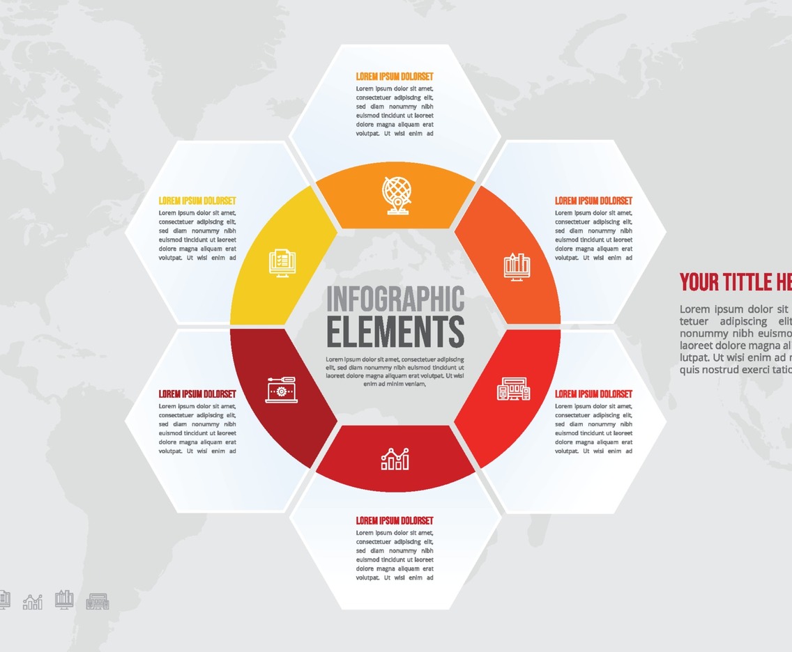 Progress Infographic Visual Data Mockup Template