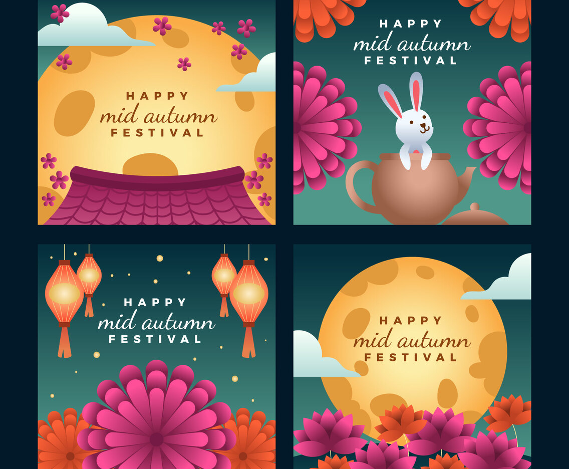 Traditional Themed Mid Autumn Gift Card