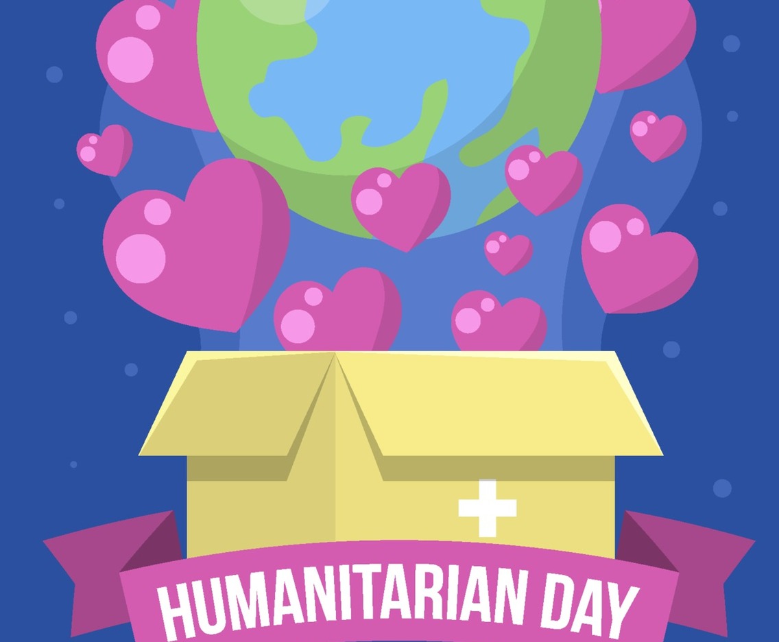 Flat Humanitarian Day Poster