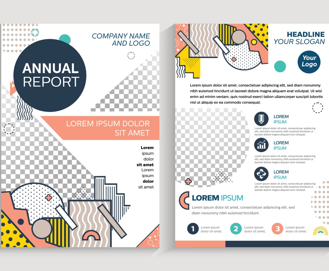 Annual Report with Soft Color Template