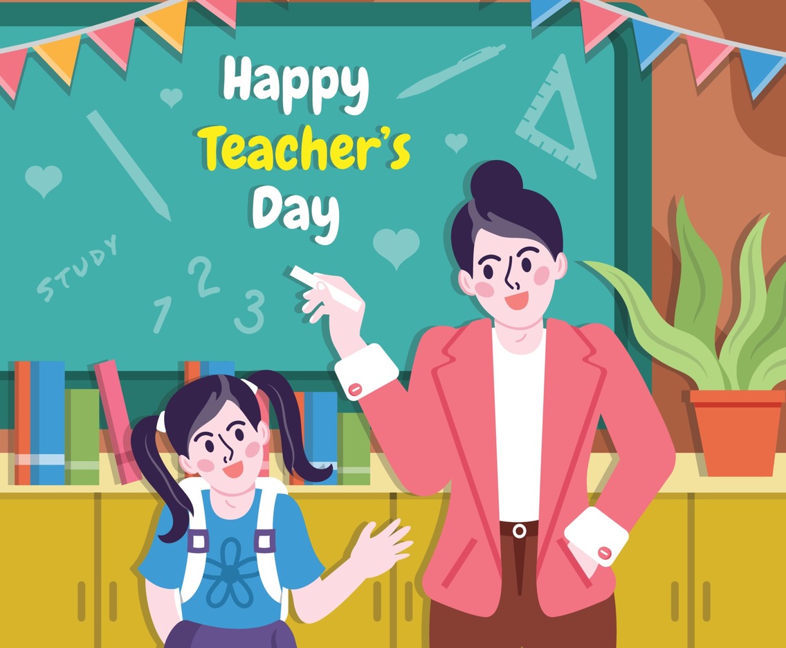 Happy Teacher's Day Background Template