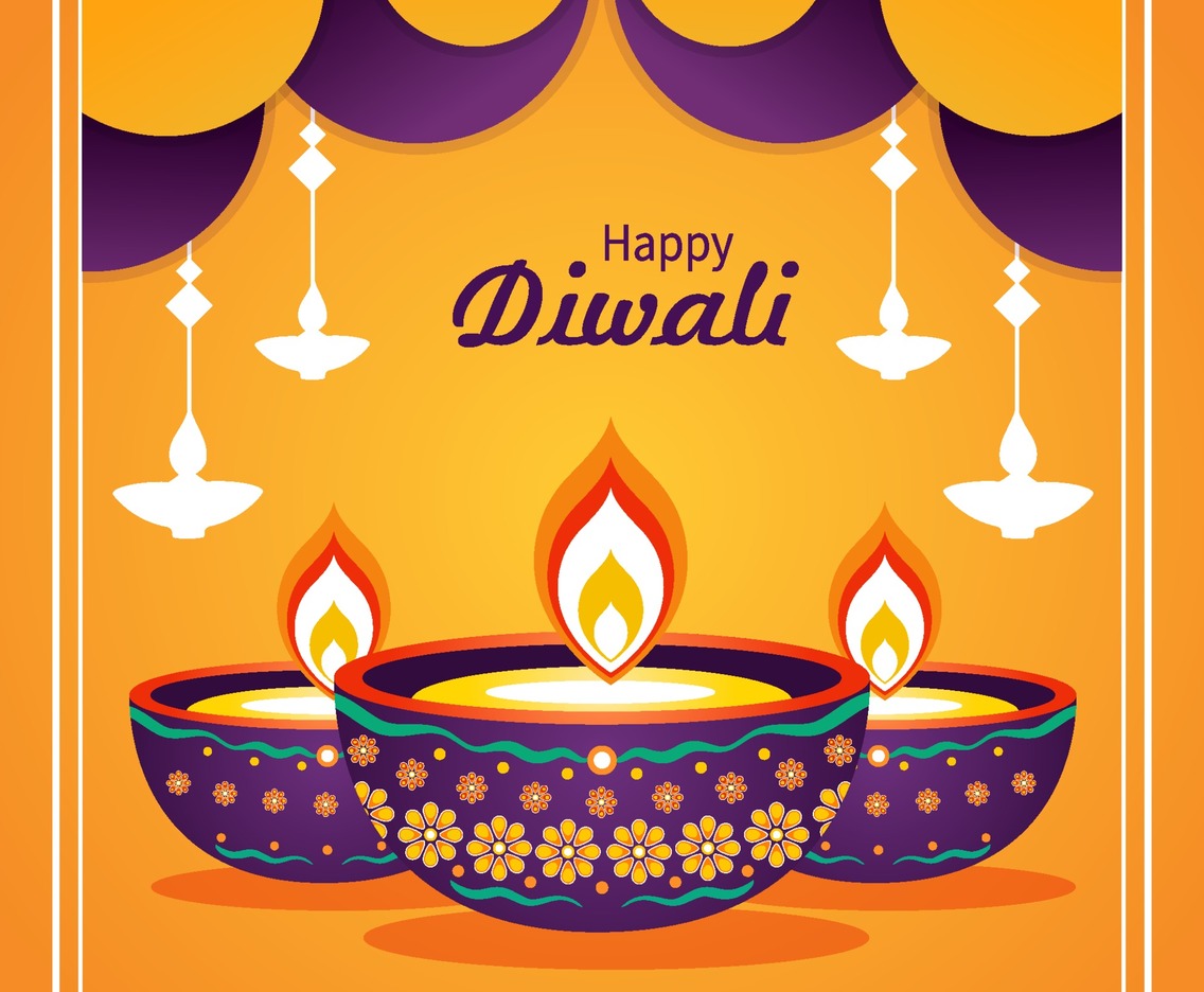 Yellow Diwali Background