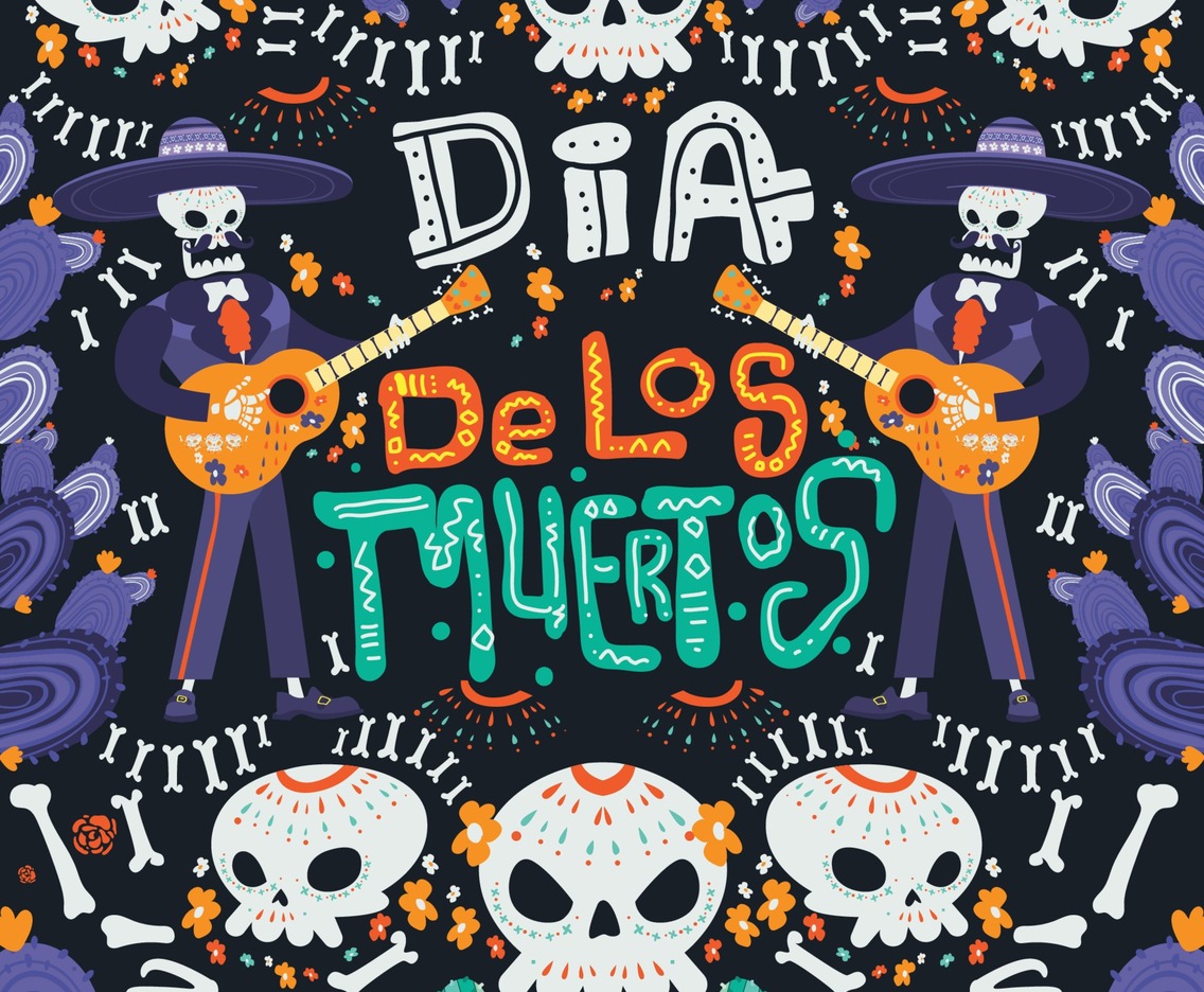 Dia De Los Muertos Festival Background Concept