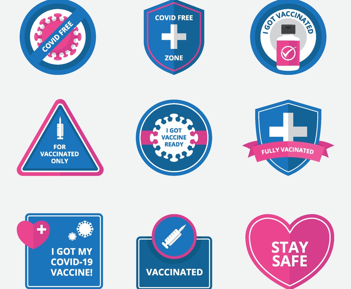 COVID-19 After Vaccine Sticker Set