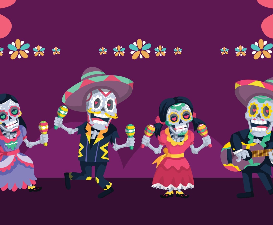 Dia De Los Muertos Characters Set