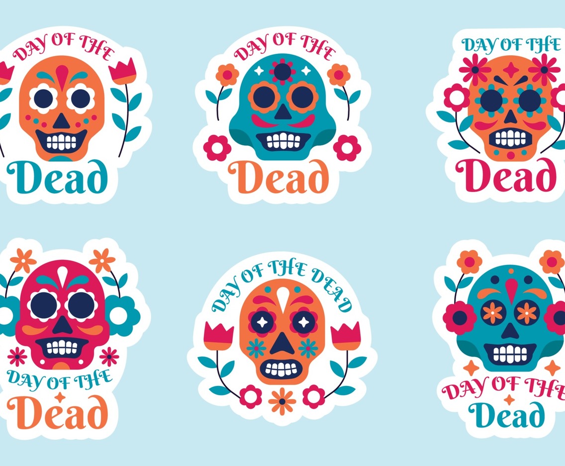 Day of the dead stickers