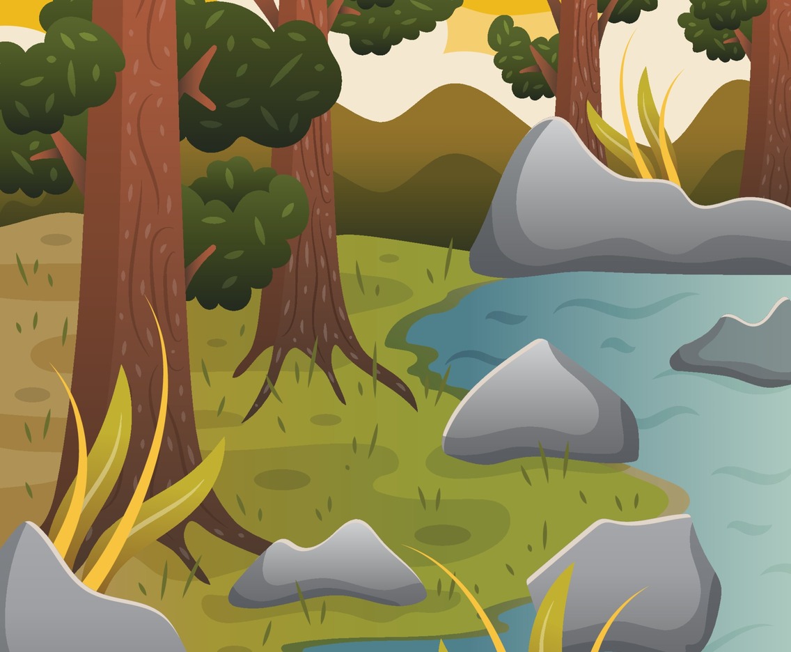 Forest Lake Background Template