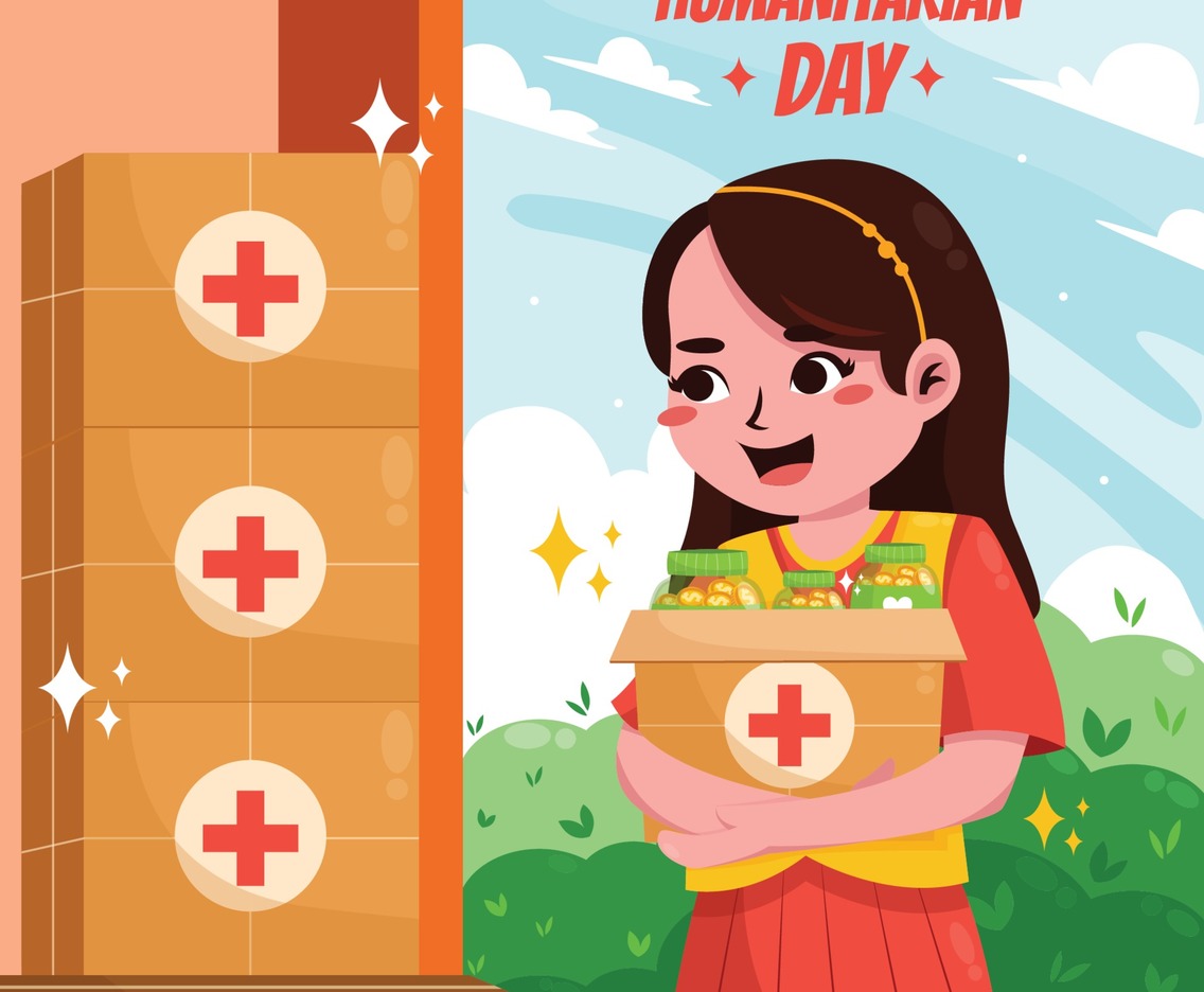 Woman Donation on Humanitarian Day