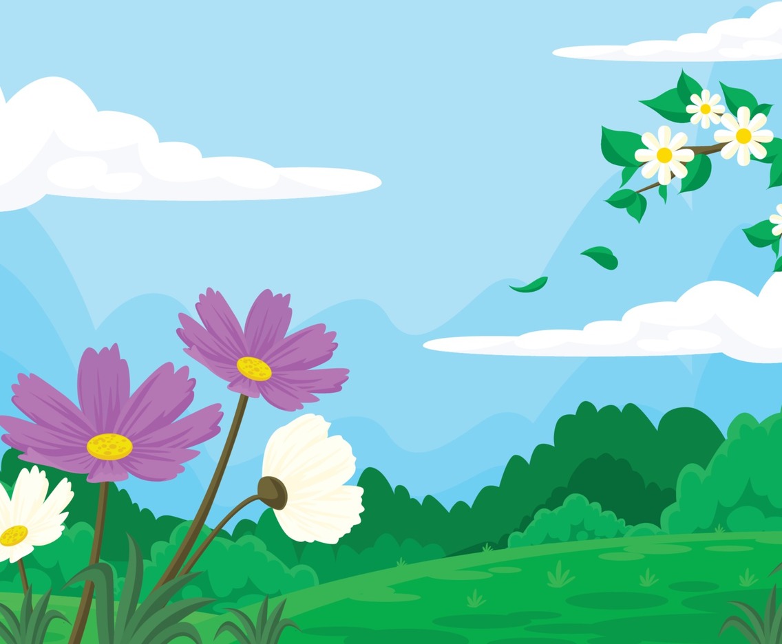 Summer Flower Scenery Against the Blue Sky