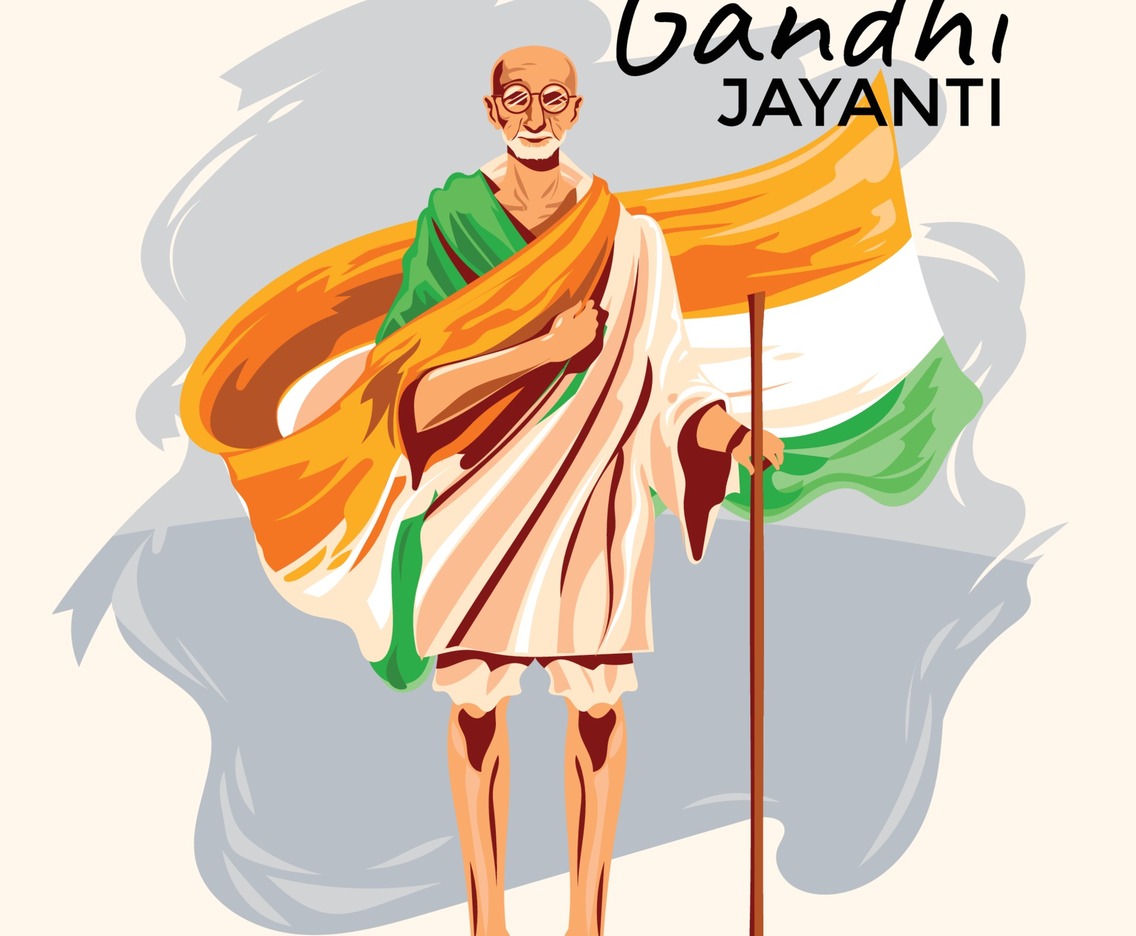 Gandhi Jayanti Concept