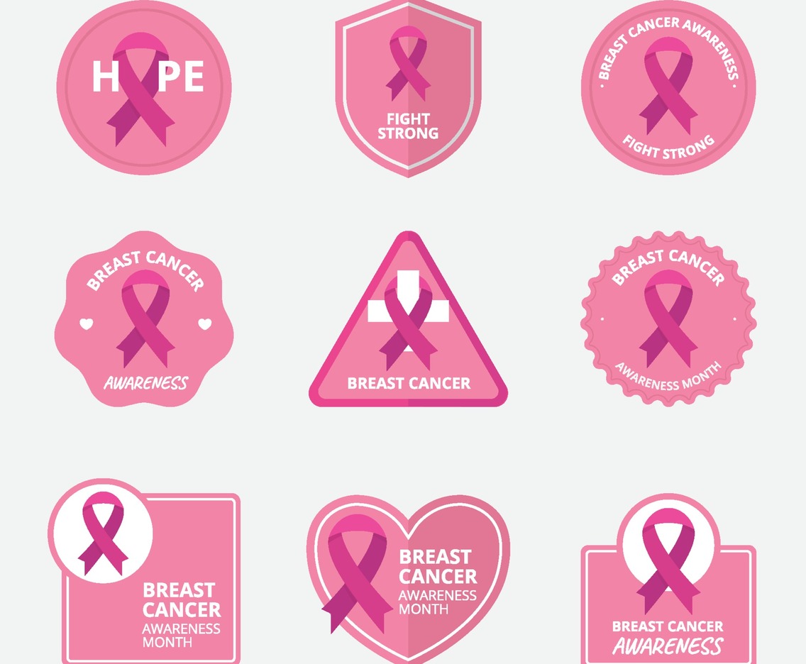 Breast Cancer Awareness Month Sticker Set