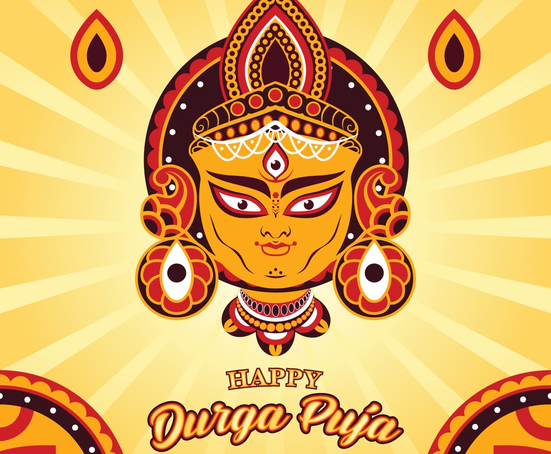 Durga Puja Indian Traditional Festival Concept