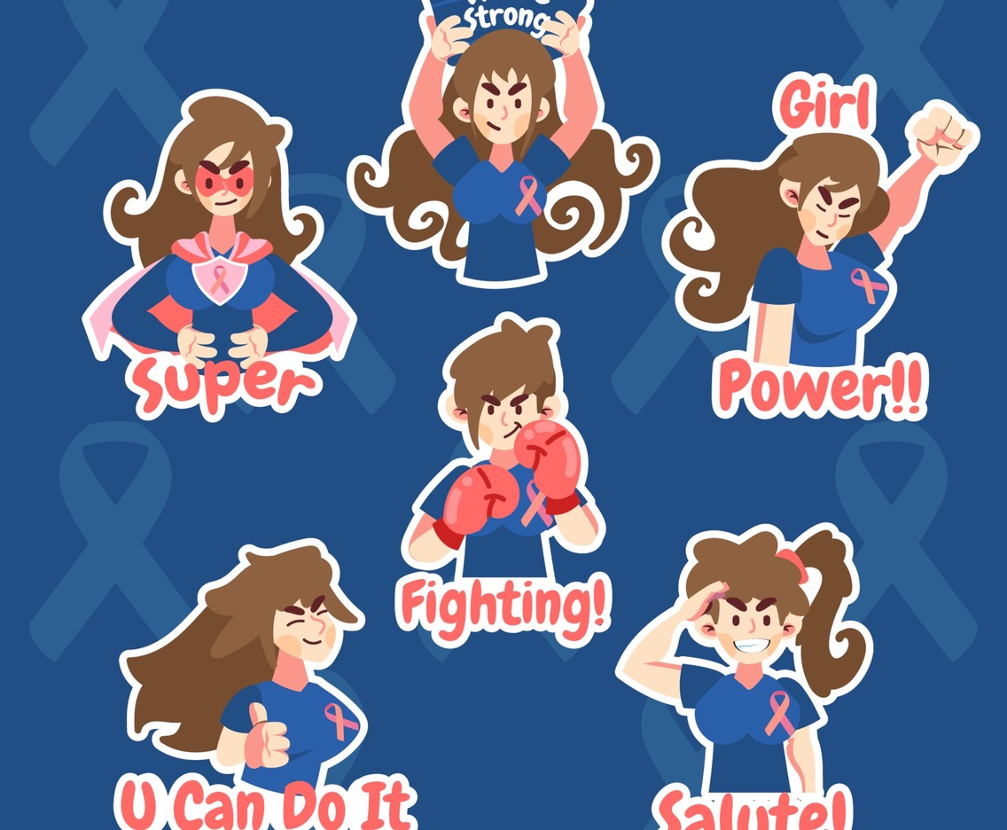 Sticker Set of Breast Cancer