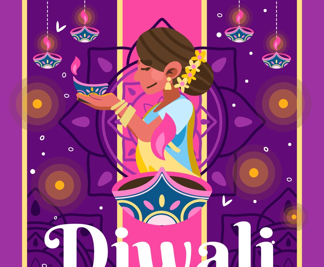 Praying of Diwali Day