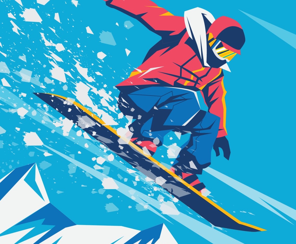 Winter Sport with Snowboarding Concept