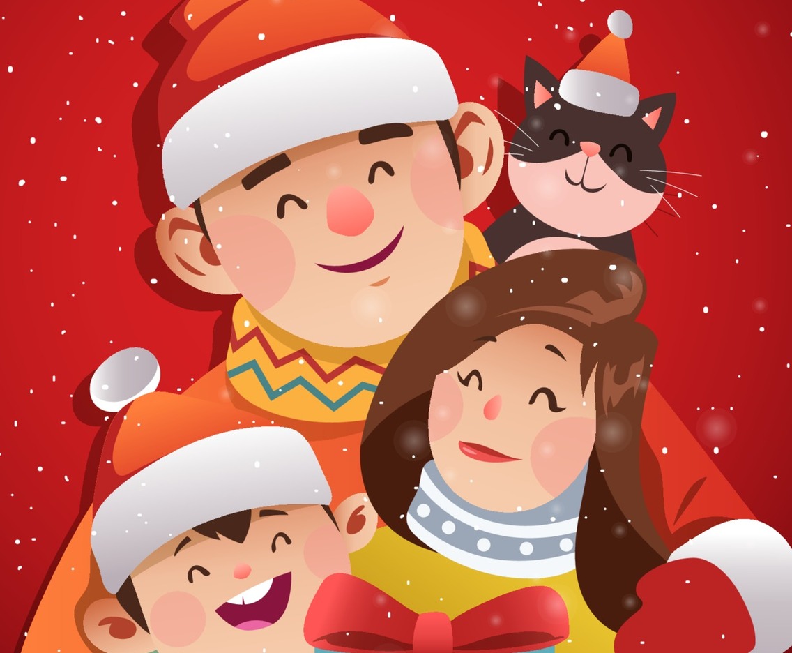 Family Gathering in Christmas