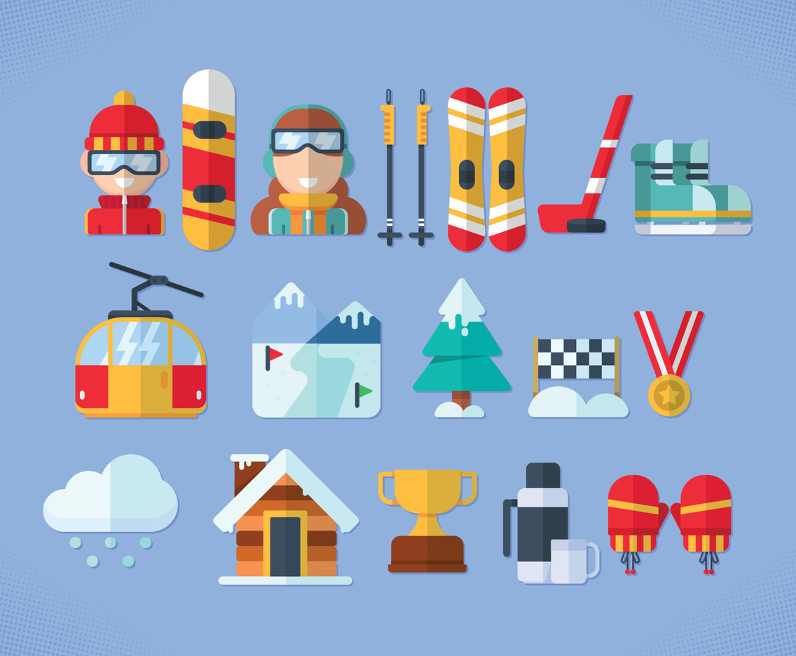 Winter Sport Icons Set