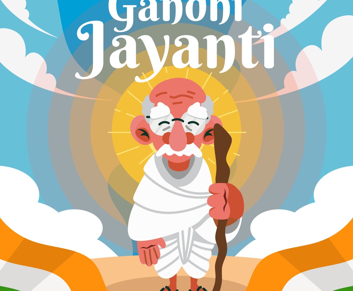 Happy Gandhi Jayanti Concept