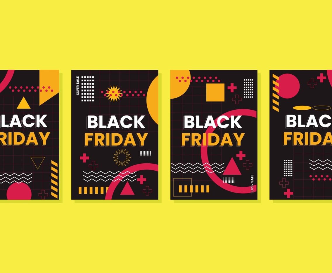 Set of Black Friday Card