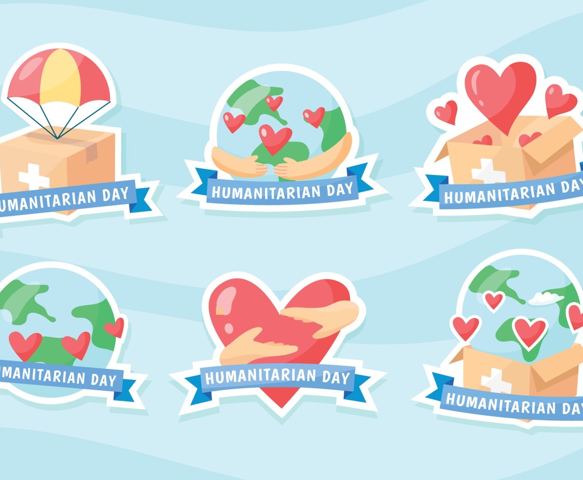World Humanitarian Day Sticker Set
