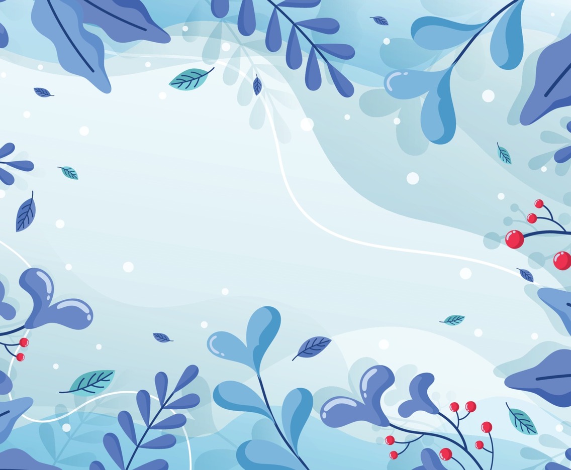 Winter Christmas Floral Background Theme