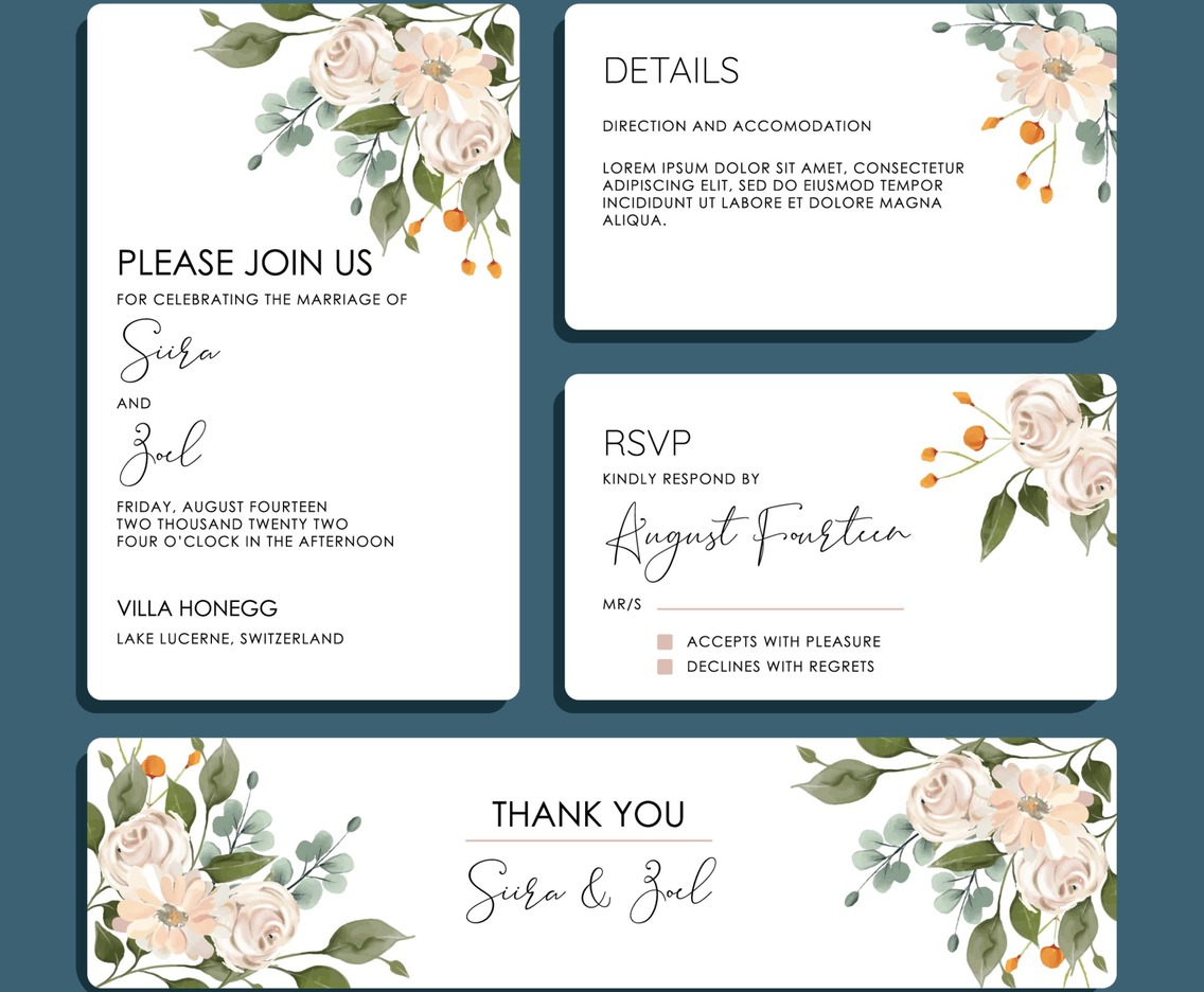 Wedding Invitation Set