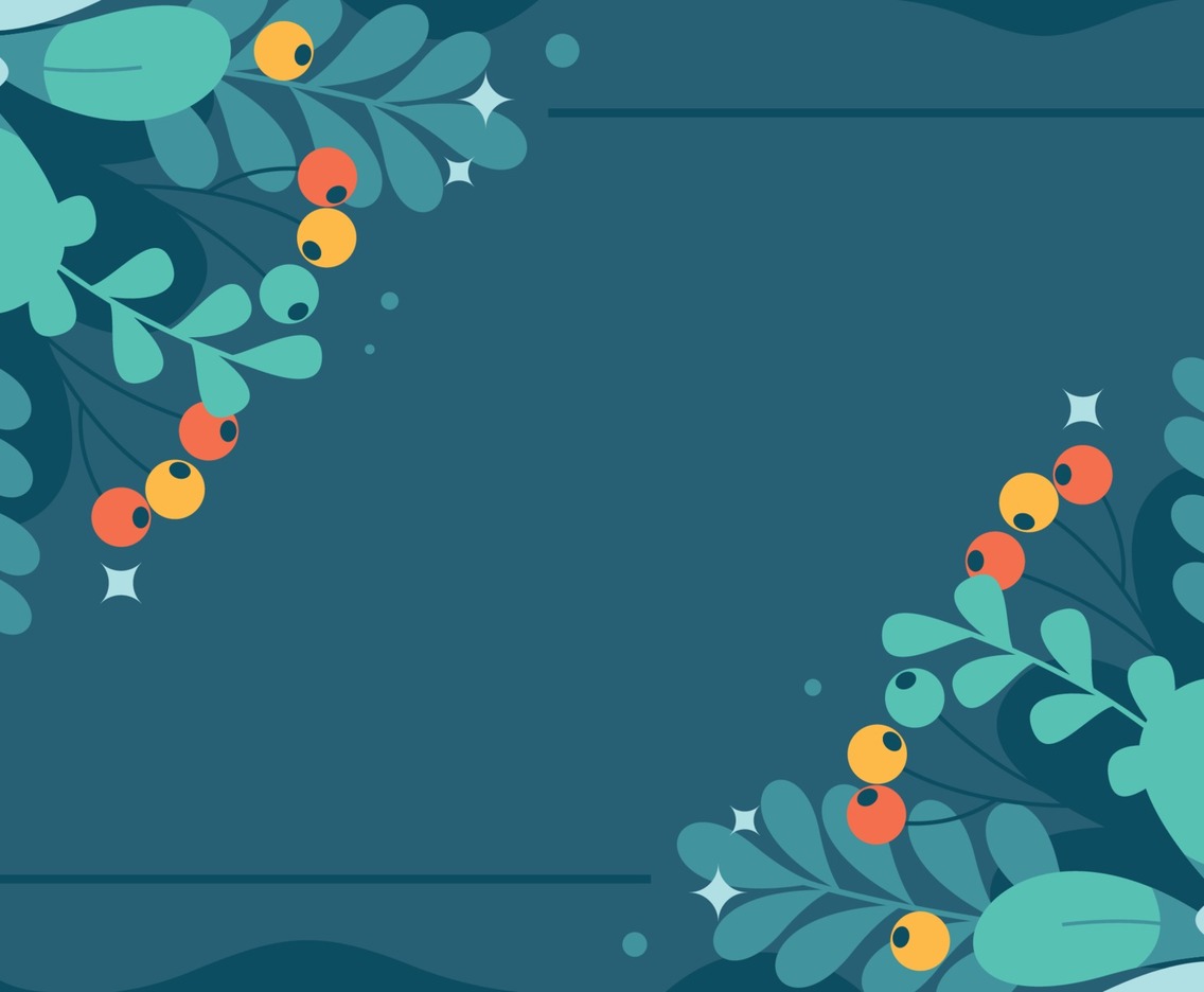 Blue Winter Floral Background