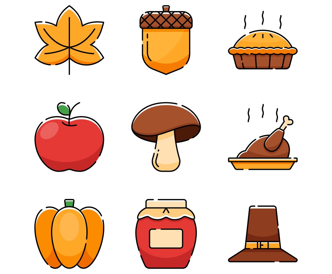 Thanksgiving Icon Set Collection