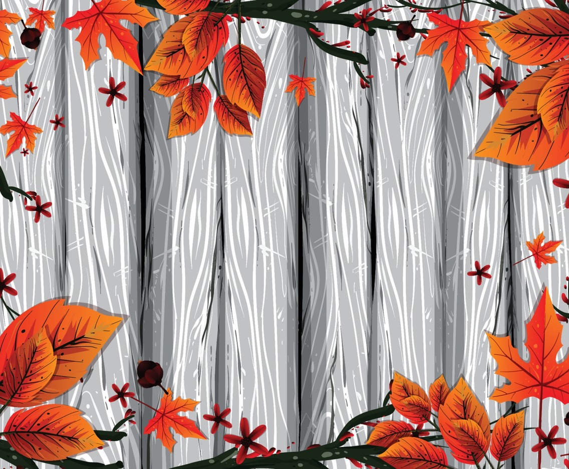 Wood and Foliages Background Concept