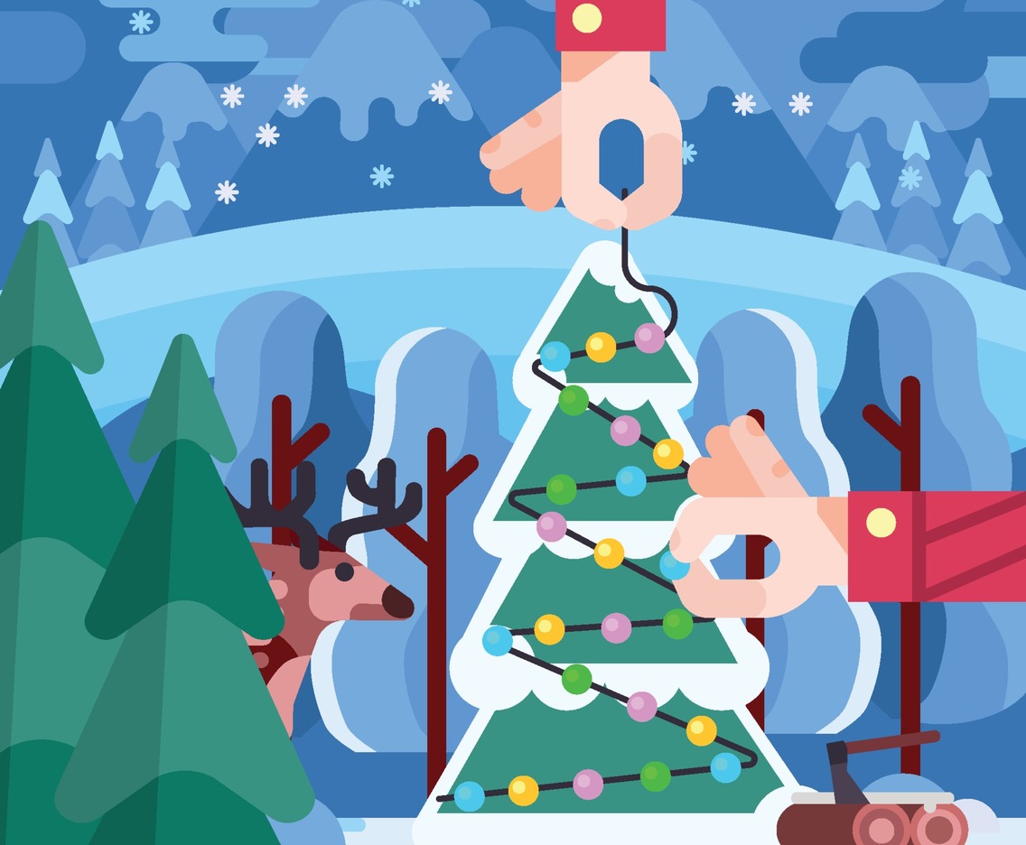 Decorating Christmas Tree Concept