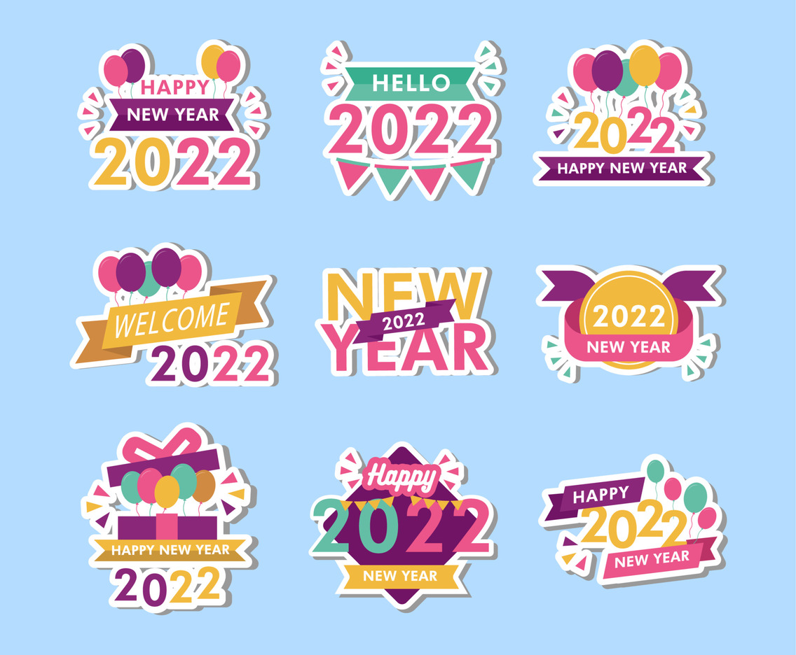 New Year Stickers