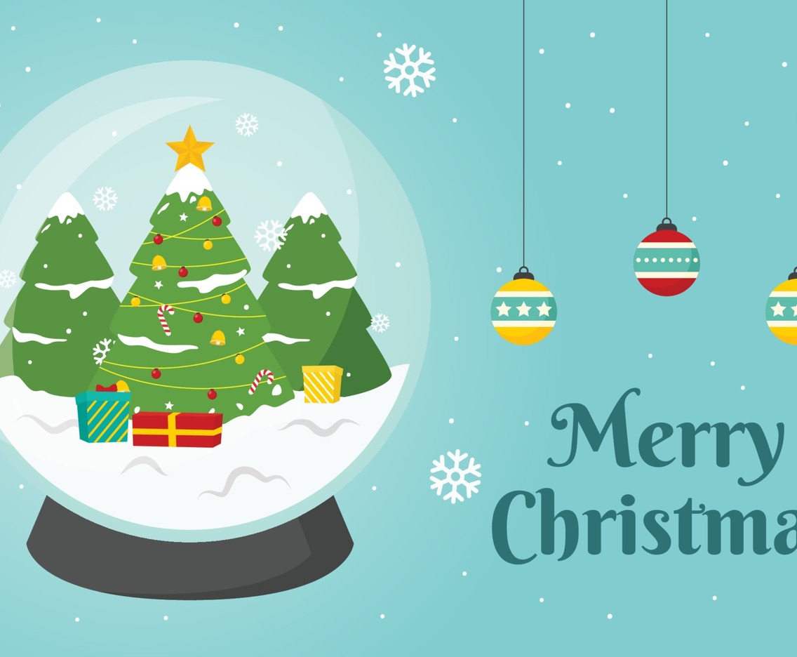 Crystal Ball with Christmas Tree Concept