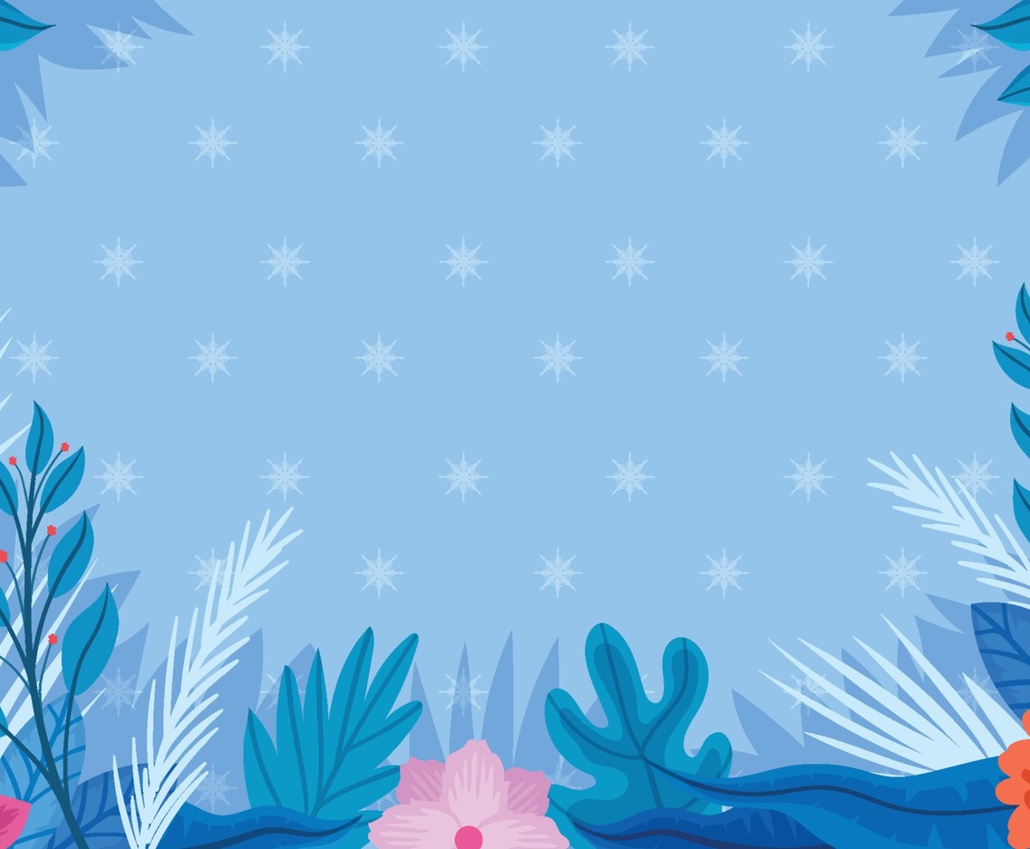Winter Floral Background