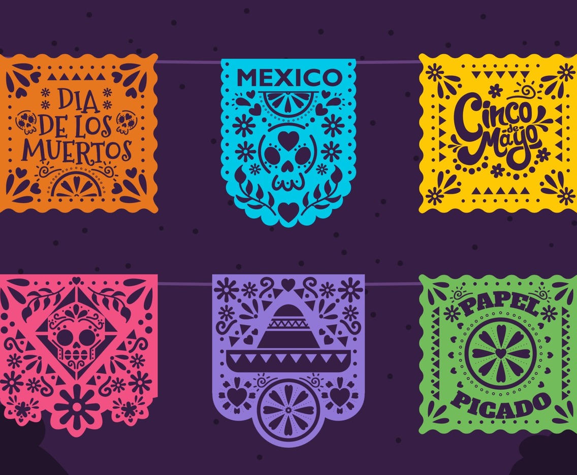 Colorful Papel Picado Icon Pack