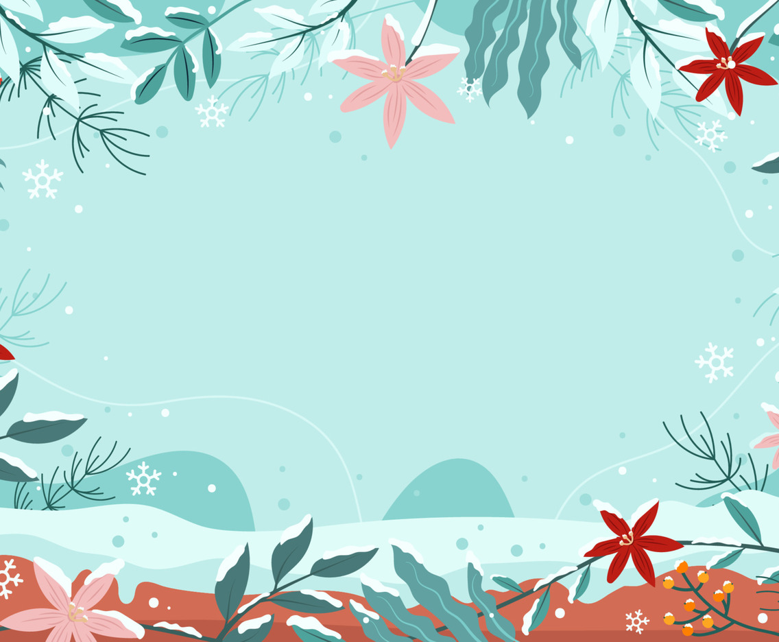 Snowy Winter Floral and Foliage Concept