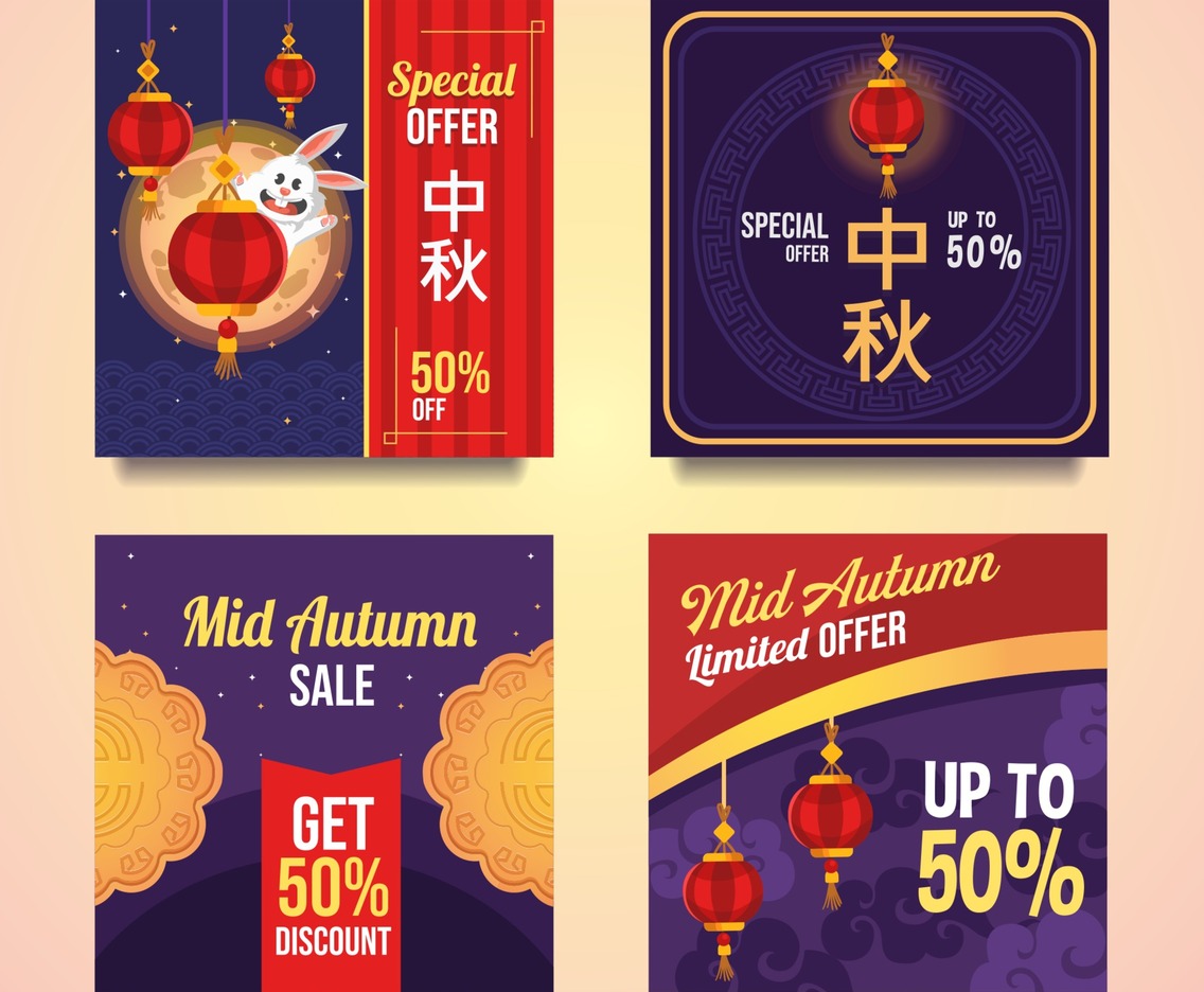 Mid Autumn Social Media Sales Content