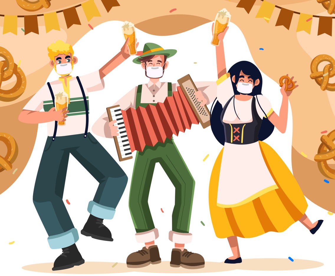 Group of Friends Celebrate Oktoberfest with New Protocol