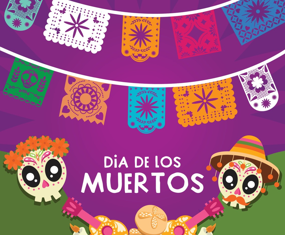 Papel Picado Dia De Muertos Concept