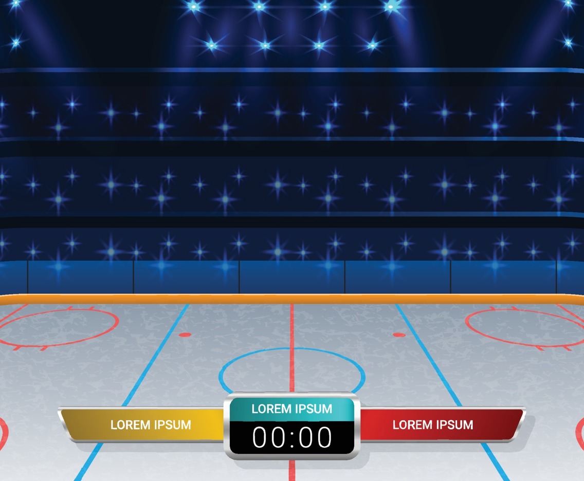 Ice Hockey Stadium with Spotlights