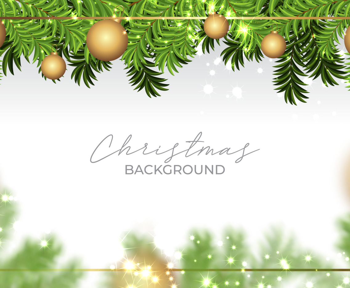 Christmas Tree Frames with Golden Balls