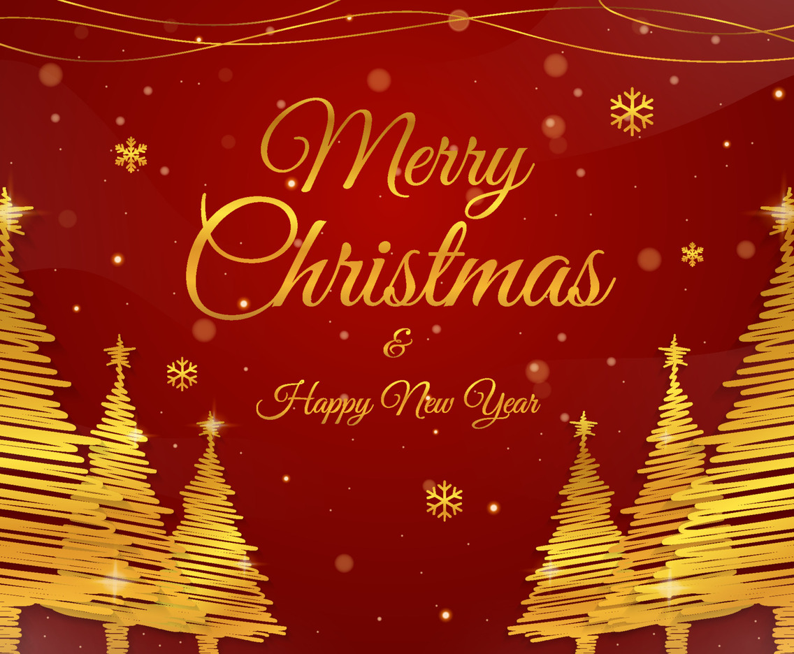 Modern background christmas tree gold elegant light