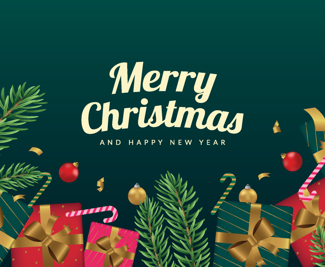 Background of Christmas Gift Boxes
