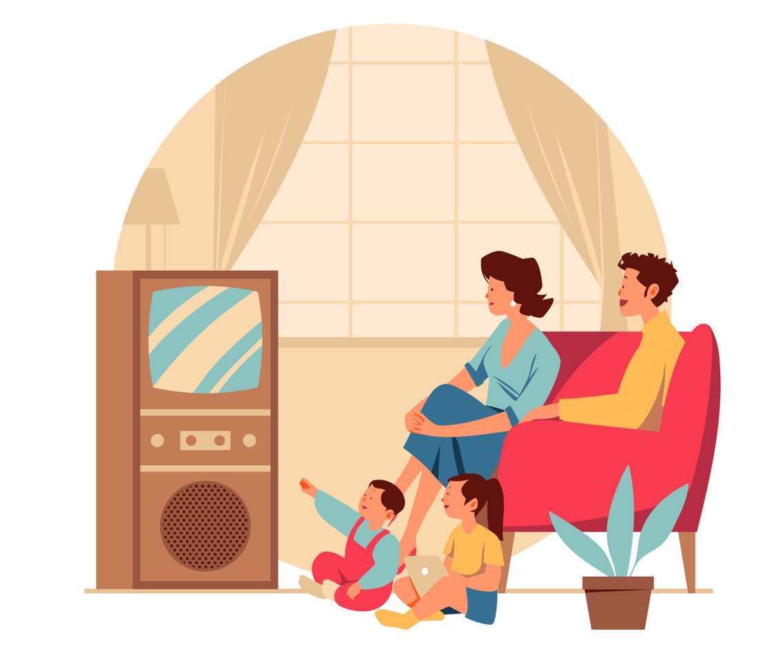 Family Gathering in Living Room
