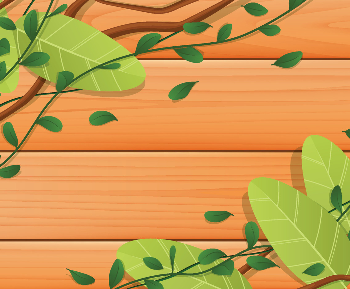 Floral and Wood Texture Background
