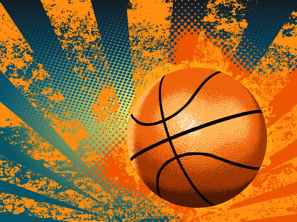 Grunge Basketball Background Vector Art & Graphics 