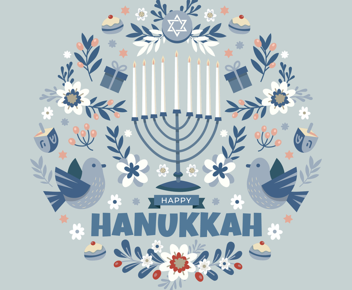 Happy Hanukkah Jewish Festival of Lights