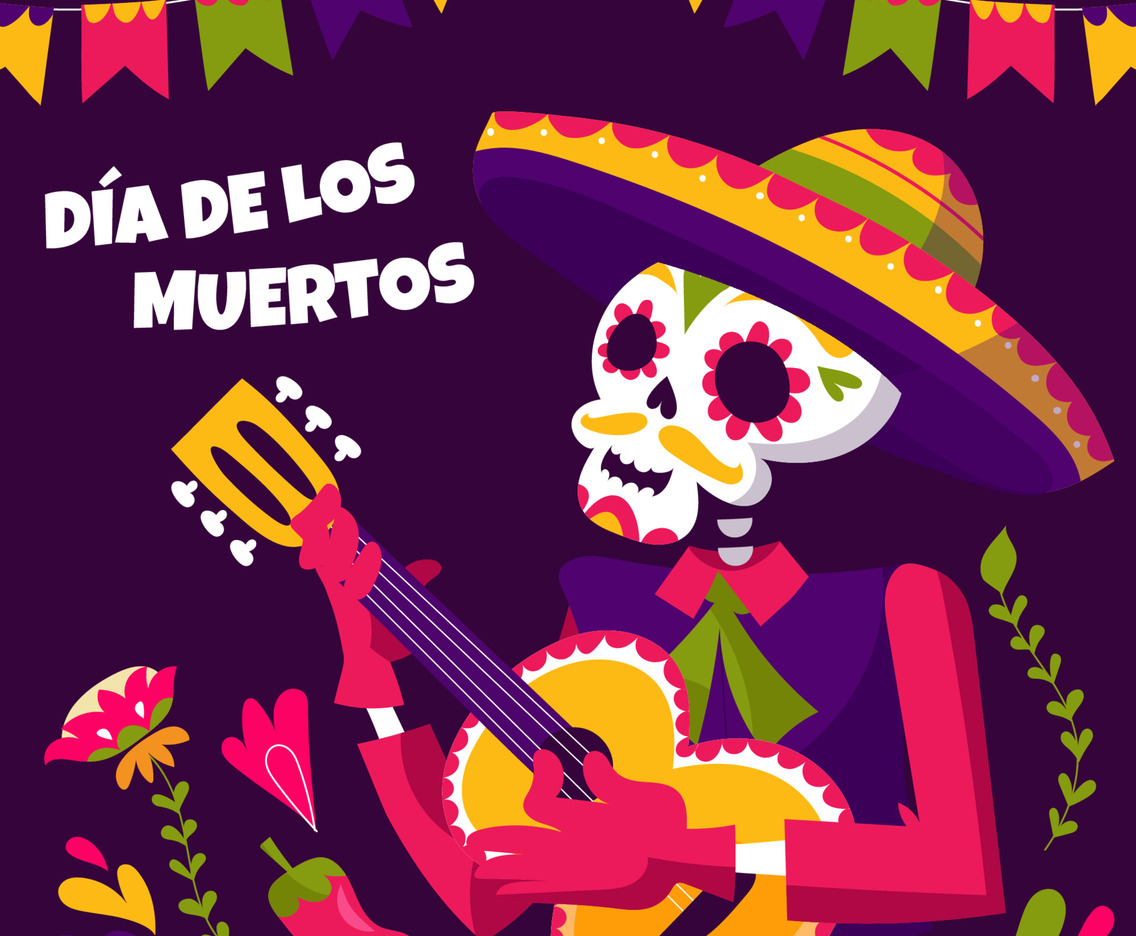 Skull Playing Guitar